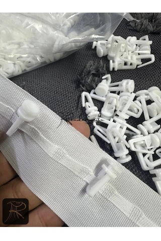 Perde Düğmesi Sert Plastik 50 ad Mukavemetli Kilitli