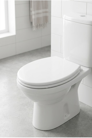 Oval Klozet Kapağı Plastik Alttan Sıkmalı Standart Model Beyaz