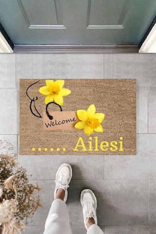 Dijital Baskı Kişiye Özel İç Kapı Dekorasyon Paspas Ps11302