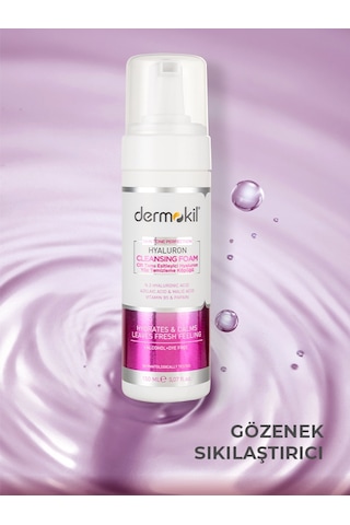 Dermokil Cilt Tonu Eşitleyici Hyaluron Yüz Temizleme Köpüğü 150 ML