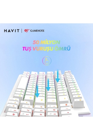 Havit Gamenote KB885L Rgb Backlit Gaming Mekanik Klavye