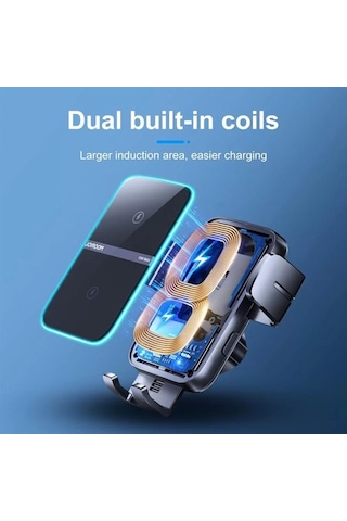Joyroom Sensörlü Wireless Kablosuz Araç Şarj Cihazı Ve Tutucu Göğüs