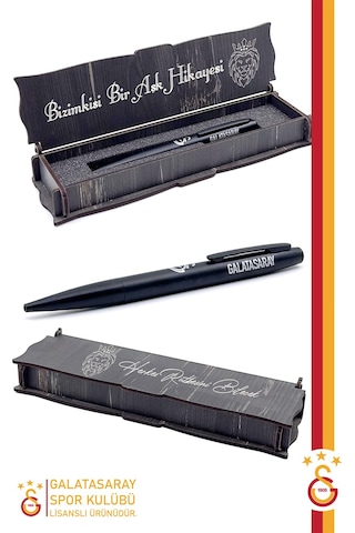 Galatasaray Lisanslı Premium Metal Tükenmez Kalem Kutulu 001