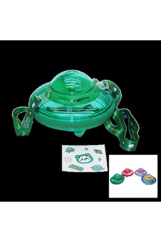 Ufo Modeli Renkli Mika Kristal Suluk Matara Pipetli - Taşıma Askılı 550ml Herhangi Bir Renk Gönde Çok Renkli