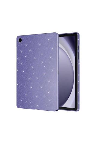 Butam Bilişim Galaxy Tab S9 Fe Simli Parlak Görünümlü Uyumlu Tablet Koton Kılıf-derin Mor Tablet Kılıfı