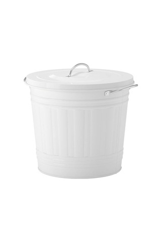 Ikea Knodd Çöp Kutusu, Beyaz, 16 Lt, Kapaklı