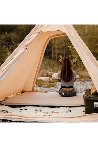 Bloomnest Bağlanabilir Ultra Hafif Şişme Kamp Yatak Pedi, Taşınabilir Seyahat Matı Çadır Trekking İçin Çok Renkli Farklı Renk Desenli Çok Renkli