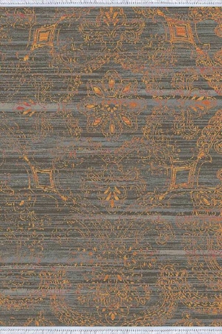 Turuncu Modern Dokuma Pamuk Taban Kaymaz Kilim Klm046n11