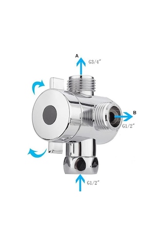 Bloomnest Lebıhmurah Bf925 Flyeer 2020 Abs Krom 3 Yollu Yön Değiştirme Hortumu T Adaptörü Duş Banyo Vana Konnektörü Gümüş