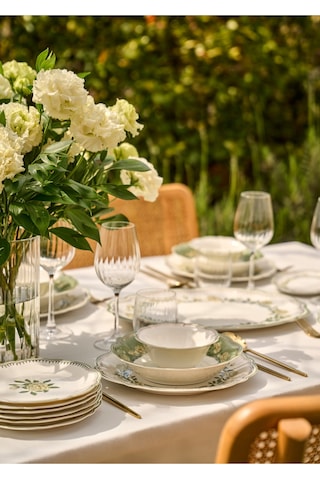 Bella Maison Rebecca New Bone 24 Parça 6 Kişilik Yemek Takımı Çok Renkli
