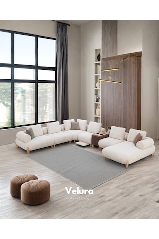 Soho Modüler Köşe Koltuk Takımı & Oturma Grubu Krem