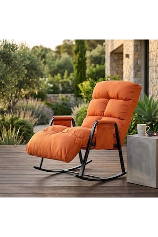 Pafu Lena Outdoor Bahçe Su Geçirmez Fonksiyonel Sallanan Koltuk - Turuncu