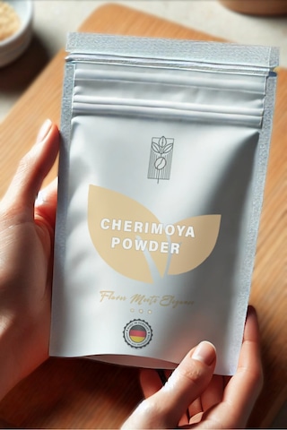 Organik Çerimoya Meyvesi Tozu 50g, Premium Cherimoya Powder, Organik Vegan Katkısız
