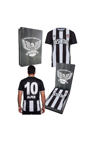 Beşiktaş Lisanslı Nostaji Forma Kişiye Özel Siyah
