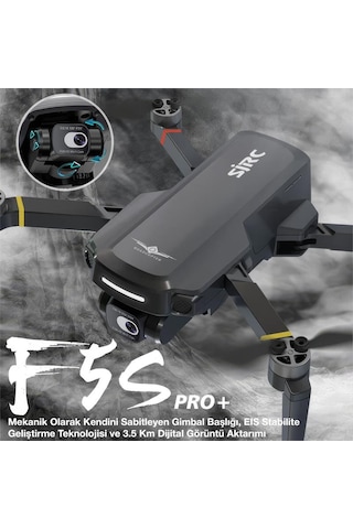 Sjrc F5s Pro+ Plus Combo 4k Kameralı Drone Seti +2batarya+3.5km Menzil+30 Dakika Uçuş Süresi+çanta+eıs Gimbal+takip Modu
