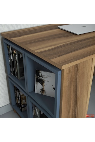 Variant Variant Box Çalışma Masası - Ceviz / Mavi