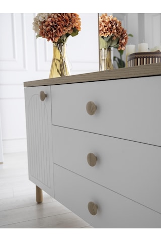Dejavu Modern Çekmeceli Aynalı Şifonyer 120cm