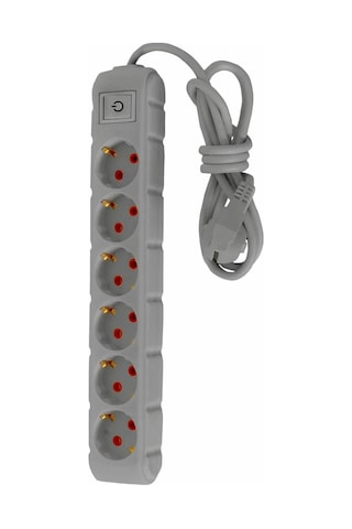 Tr 6lı Akım Korumalı Priz 1,5 Metre Kablolu Grup Priz, Max 3500w 16 Amper Aşırı Yük Koruması 6lı Uzatma Kablosu Genel