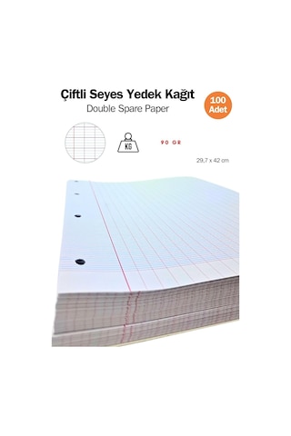Sarbo Fransız Seyes Çiftli Yedek Double Paper 100'lü Çok Renkli