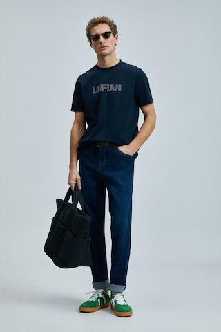 Lufian Thınk Modern Grafik T- Shirt Lacivert Lacivert 111020240100200 Lacivert