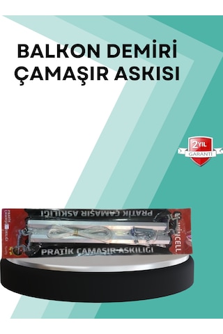 Kare Küpeşte Uyumlu Balkon Çamaşır Askısı 25x60 Cm Beyaz Pratik - Bayi Depom Diğer