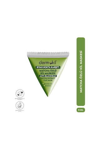 Dermokil Siyah Nokta Karşıtı Matcha Özlü Kil Maskesi 9 Ml