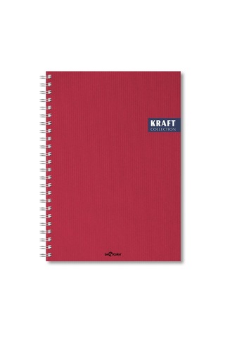 Ofis Defter Spiralli Çizgili Kırmızı Çok Renkli