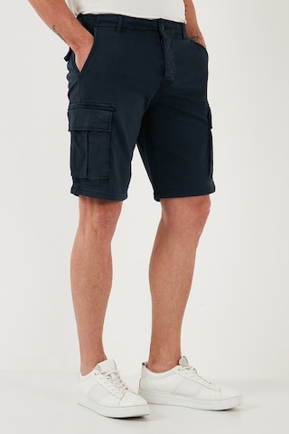 Buratti Streç Pamuklu Regular Fit Normal Bel Kargo Cepli Erkek Şort 4510S79Milan Indigo
