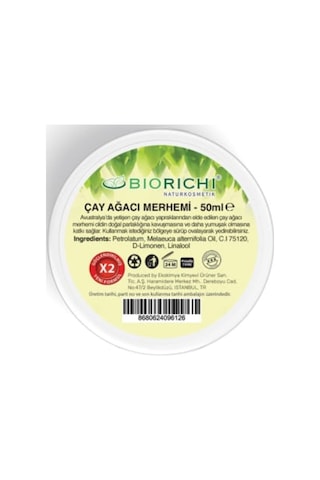 Biorichi Midi Çanta Boy Çay Ağacı Merhemi 50 ML