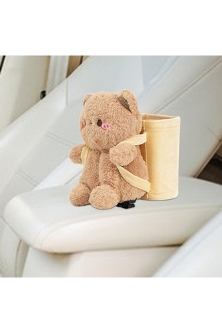 Createtech Ve Suntek Araba Mendil Kutusu 2'si 1 Arada Ev Çöpü Çok Renkli