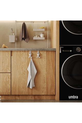 Umbra Buddy'de Ayrıca Kapaklar Ve Çekmeceler İçin Kapı Üstü Kancası Da Bulunmaktadır, Beyaz, 2'li Set Genel