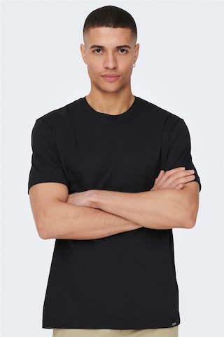 Only & Sons Onsmax Lıfe Ss Stıtch Tee Noos Erkek Siyah T-shirt - 22025208
