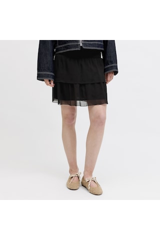 Jack & Jones Kadin Yüksek Bel Mini Etek - Lana - 12294607 Siyah