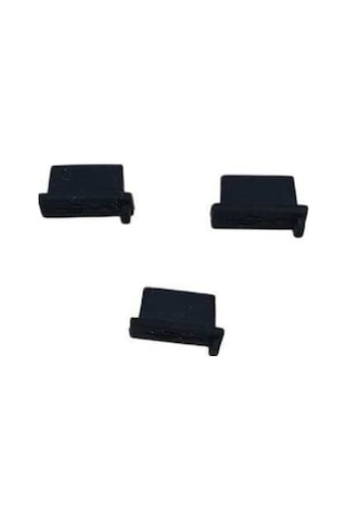 Usb Portlar Ile Uyumlu Toz Ve Kir Önleyici Usb Soket Koruyucu Tıpa Slikon 3 Adet Siyah