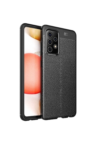 Samsung Uyumlu Galaxy A52 Kilif Niss Deri Görünümlü Silikon Kapak 484400955