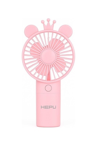 Hepu Hp-f05 Usb Şarjlı El Tipi Mini Fan Taç Figürlü Sevimli Tasarım, Hafif Ve Taşınabili