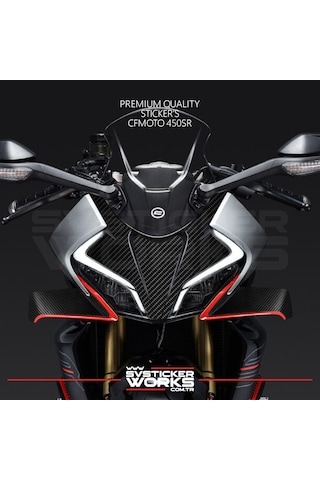 Cfmoto 450sr Sticker Ön Kafa Kaplama Modeli Hazır Kit Karbon Sticker Desen Kaplama