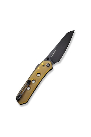 Civivi Vision Fg Thumb Stud & Superlock Knife Amber & Black Ultem Handle Kamp Çakı Sarı