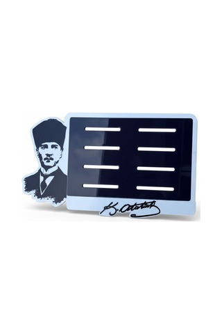 Atatürk Siluet İmza Motor Plakalık Plaka Çerçevesi 1 Adet Esnek Plakalık Motor Plakalık Pleksi Atatürk İmzalı Pleksi Plakalık Lazer Kesim Plaka Çerç