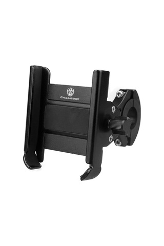 Cyclıngbox-yükseltilmiş Alüminyum Alaşım Bisiklet Cep Telefonu,ya18857b-1 Siyah