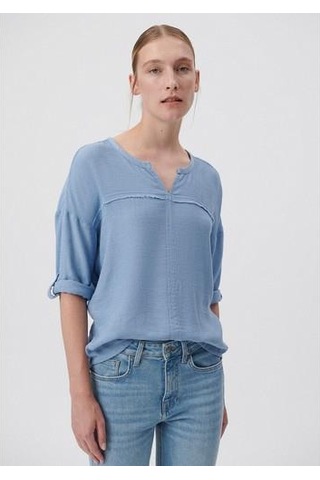 Uzun Kollu Bluz-koyu Sis Mavi