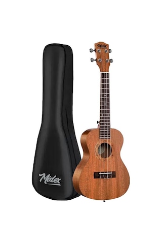 Midex TN-26M Set Maun Tenör Ukulele (Softcase Capo Metod Nota Sticker Askı Pena)