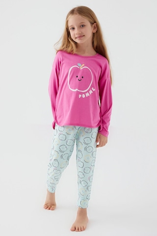 Roly Poly 3063 Pomme Apple Kız Çocuk Uzun Kol Pijama Takım Fuşya