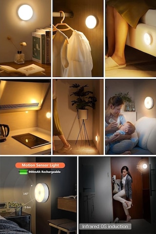 Trendpoint Usb Şarjlı Akıllı Hareket Sensörlü Kablosuz Spot Led L