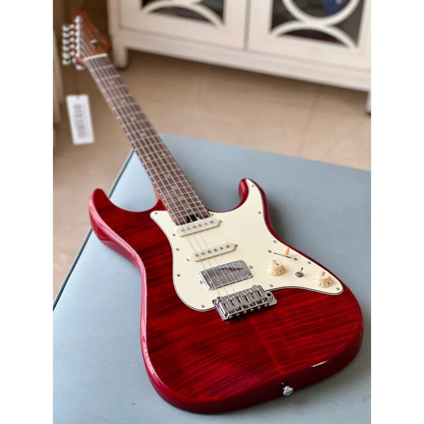 Soloking Ms-11 Classic Mkıı İn Transparent Red With 5a Flame Top Special Run W/gigbag