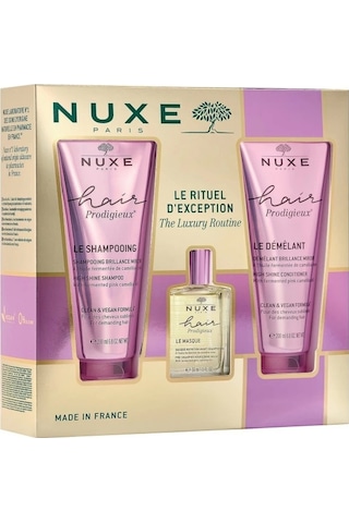 Nuxe Hair Prodigieux Şampuan 200 ML + Maske 30 ML + Saç Kremi 200 ML