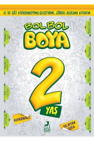 Bol Bol Boya 2 Yaş - Boyama Kitabı- Ren Kitap