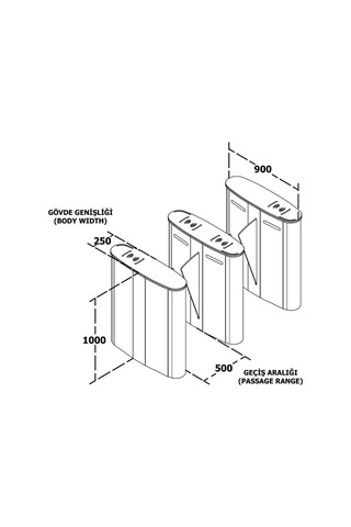 T300 Hg 20 Hızlı Geçiş Turnikesi Single