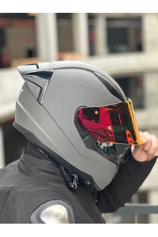 Ls2 Rapıd 2 Mat Concrete Kask Şeffaf Vizör + Spoiler Mat Concrete