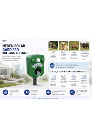 Peller Solar Gard Pro Güneş Enerjili Hayvan Kovucu